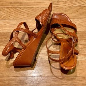 Pons Quintana elegant wedge sandals, size 38/7.5